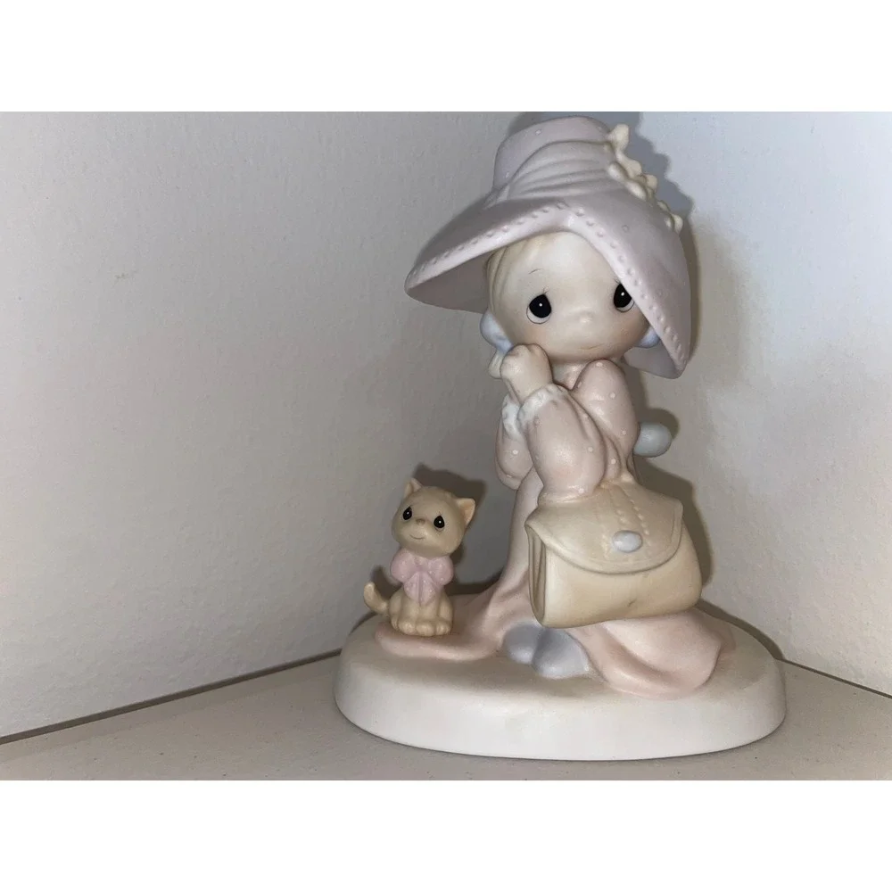 Precious Moments To A Very Special Mom Figurine E2824 Girl with Kitten 1984 Box - Picture 5 of 11